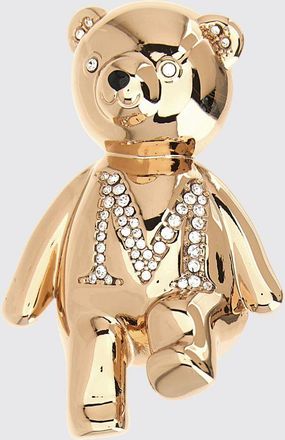 Max Mara Jewelled Brooch in Gold-Tone Metal