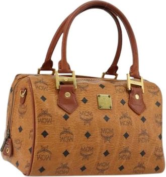 MCM Pre-owned Handbags, female, Brown, Size: ONE SIZE Pre-owned Boston Bag