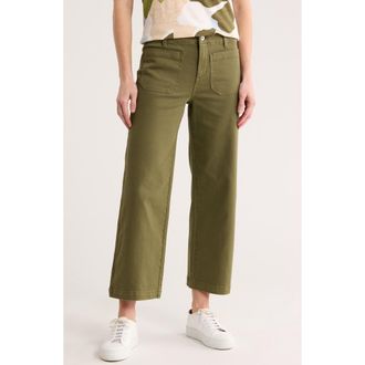 Sanctuary Supernova Crop Wide Leg Pants in Fatigue Green at Nordstrom Rack, Size 33