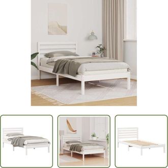 vidaXL vidaXL Letto con doghe - Struttura del letto Bianco 75 x 190 cm Pino massello