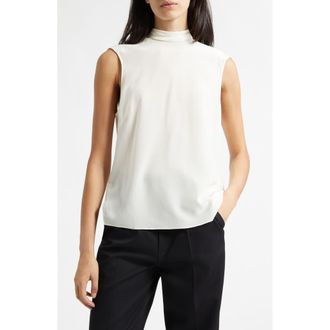 BOSS Besei Silk Top in Soft Cream at Nordstrom, Size 16
