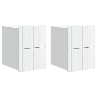 vidaXL Mesita De Noche De Pared Con Caj&oacute;n 2 Pcs 33 X 34,5 X 43 Cm Vidaxl