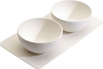 Villeroy & Boch Manufacture Rock blanc 3 Piece Condiment Set in White at Nordstrom
