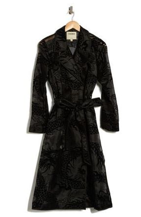 L'agence Moda Organza Trench Coat in Black Dragon at Nordstrom Rack, Size X-Large