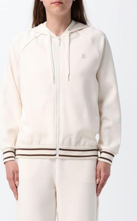 Emporio Armani Felpa relaxed fit in jersey con cappuccio e chiusura a zip