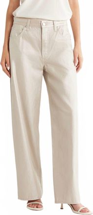Pistola Denim Tate High Rise Bowed Wide Leg Jean In Champagne Luster
