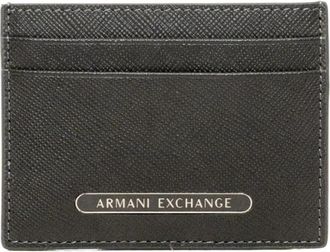 A|X Armani Exchange Xm 000168 Af 12702 Slim Cardholder - Heren - Portefeuilles - Grijs - ONE Size - Leer - Accessoires