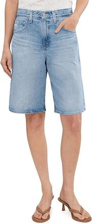 AG - Adriano Goldschmied Hattie High-Rise Barrel Shorts in Mondrian Womens Shorts Mondrian : 27 11, Cotton