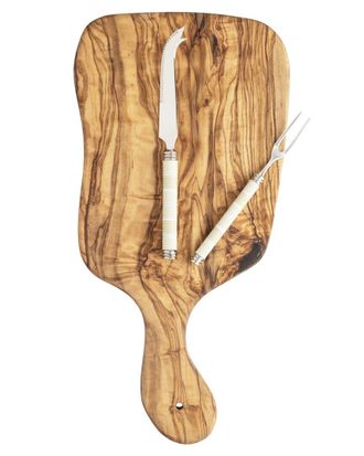 French Home Jubilee 3Pc Cheese Knife, Fork & Board Set
