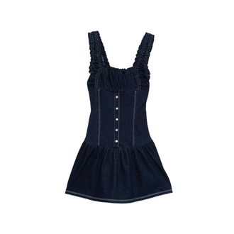 Frankies Bikinis Christa Buttoned Mini Dress