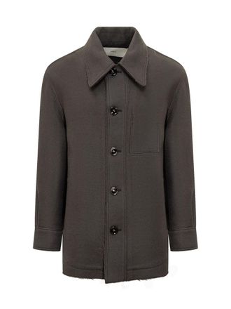 Ami Grey Shirt Collar Jacket