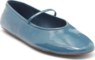 Jeffrey Campbell Dancerina Mary Jane Ballet Flat in Dusty Blue Patent at Nordstrom, Size 9.5