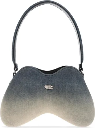 Diesel Tassen, Dames, Blauw, ONE Size, Denim, Play Double-D Schoudertas