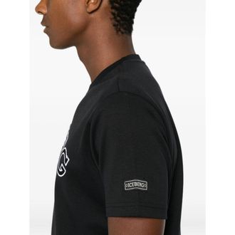 Iceberg Logo-Embroidered T-Shirt - Black