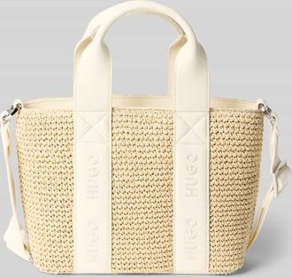 HUGO BOSS Henkeltasche aus Papier Modell BECKY ST_MINI TOTE in Ecru, Gr&ouml;&szlig;e 1