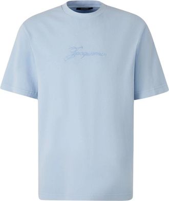 Jacquemus Pigmento T-shirt - Heren - T-shirts - Blauw - L - Katoen - Tops