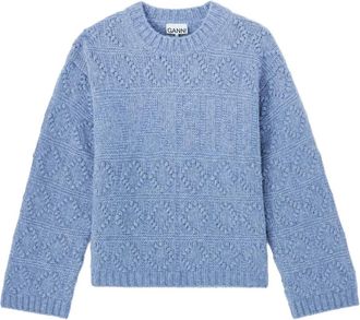 Ganni Trui met textuur - Blauw