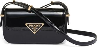 Prada Black Logo-plaque Shoulder Bag