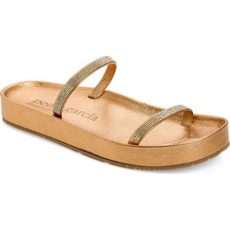 Pedro Garcia Alania Platform Sandal in Tan Metallic at Nordstrom Rack, Size 41