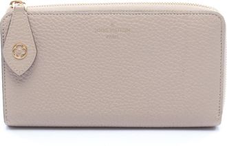 Louis Vuitton Beige Galle Leather Long Wallet (Bi-Fold) (Pre-Owned)