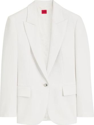 HUGO BOSS Antega Blazer - Dames - Blazers - Wit - M - Leer - Jassen
