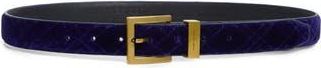 Kurt Geiger Quilted Velvet Belt in Dark Purple at Nordstrom Rack, Size Large/x-Large
