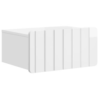 vidaXL Mesita De Noche De Pared Con Caj&oacute;n Brillante 49 X 34,5 X 24 Cm Vidaxl