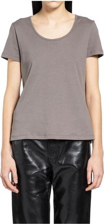 Max Mara Diva T-shirt - Dames - T-shirts - Grijs - M - Katoen - Tops