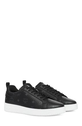 MCM Neo Terrain Lo Sneakers in Visetos in Black at Nordstrom, Size 46