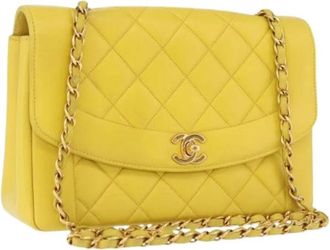 Chanel Pre-owned Vintage Schoudertas - Dames - Vintage Schoudertas - Geel - ONE Size - Vintage