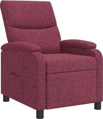 vidaXL Recliner Rojo Vino Tela Vidaxl