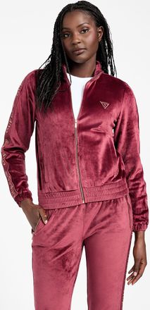Guess Eco Janess Logo-Tape Velour Jacket