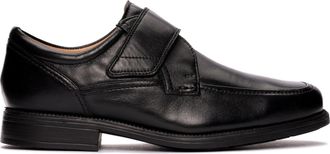 Clarks Mens Hail Roll Black Leather Shoes - Size UK 10.5