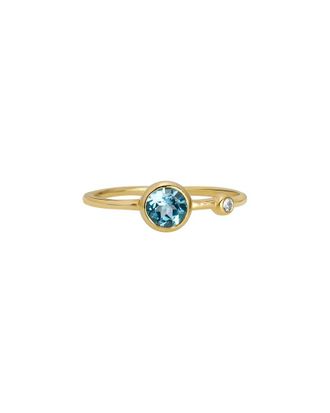Tiramisu 14K Over Silver Gemstone Ring