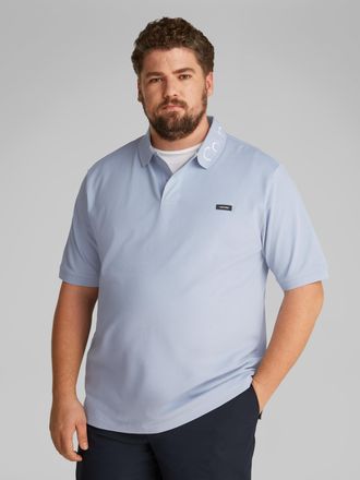 CK One Calvin Klein Poloshirt BT_STRETCH PIQUE LOGO CLLR POLO, Herren, Gr. XXL, blau (zen blau), Piqu&eacute;, Obermaterial: 96% Baumwolle, 4% Elasthan, CALVIN KLEIN BIG & TALL,