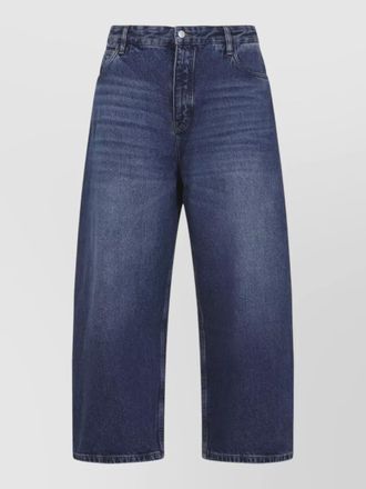 STUDIO NICHOLSON paolo wide leg denim trousers belt loops