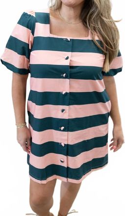 Entro Skylar Striped Short Dress In Multi