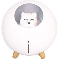 OEM Memkey - Humidificador Usb Con Dise&ntilde;o De Gato E Iluminaci&oacute;n Led (7 Colores) - Modos De Vapor Continuo E Indirecto - Apagado Autom&aacute;tico Despu&eacute;s De 5 Ho
