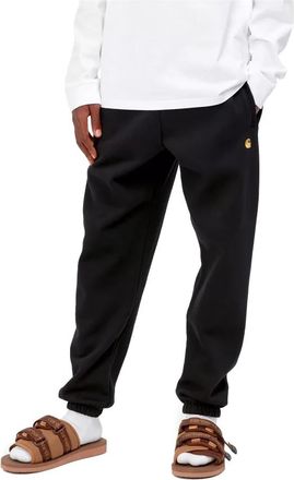 Carhartt Work in Progress Zwart Goud Chase Sweat Pant - Heren - Sweatpants - Zwart - XL - Katoen - Broeken