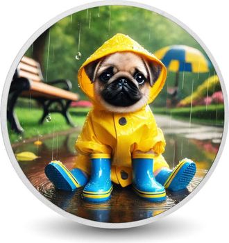 OEM Moneda Plateada De 1 Oz De Raindrop Pug Adventures