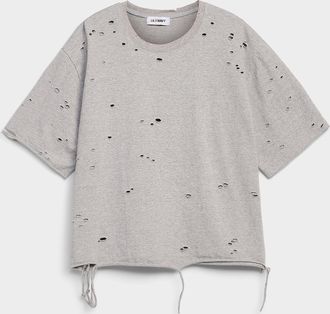 Djab Mens Distressed cropped T-shirt Imported from Seoul