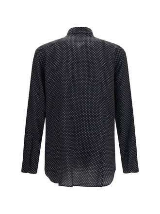 Tom Ford Silk Cr&ecirc;pe De Chine Polka-Dot Shirt - Black