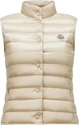 Moncler Slim Cut Down Gilet Beige - Dames - Bodywarmers - Beige - XS - Nylon - Jassen