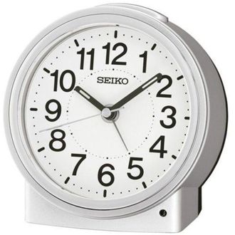 Seiko Analog Clock - SEIKO - QHE199S - Silver - Alarm - Japanese Quartz