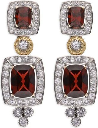 Dolce & Gabbana Orecchini Eleganza in oro giallo 18 carati con zaffiri - Rosso