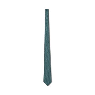 Ermenegildo Zegna Zijden das met all-over zeilmotief - unisex - Accessoires - Groen - Maat: ONE Size Zijde