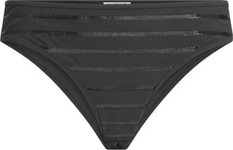 Brunello Cucinelli Dazzling stripes bikini bottoms in Lignite Grey at Nordstrom, Size 42 It