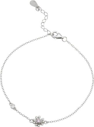 Savvy Cie Jewels Silver Cz Station Bracelet Bracelet