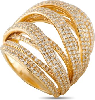 Luxury Bazaar 14K Yellow Gold 2.50ct Diamond Ring MF10-022326