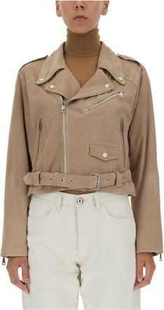 Arma Doran Riemen Su&egrave;de Jas - Dames - Zomerjassen - Beige - S - Su&egrave;de - Jassen